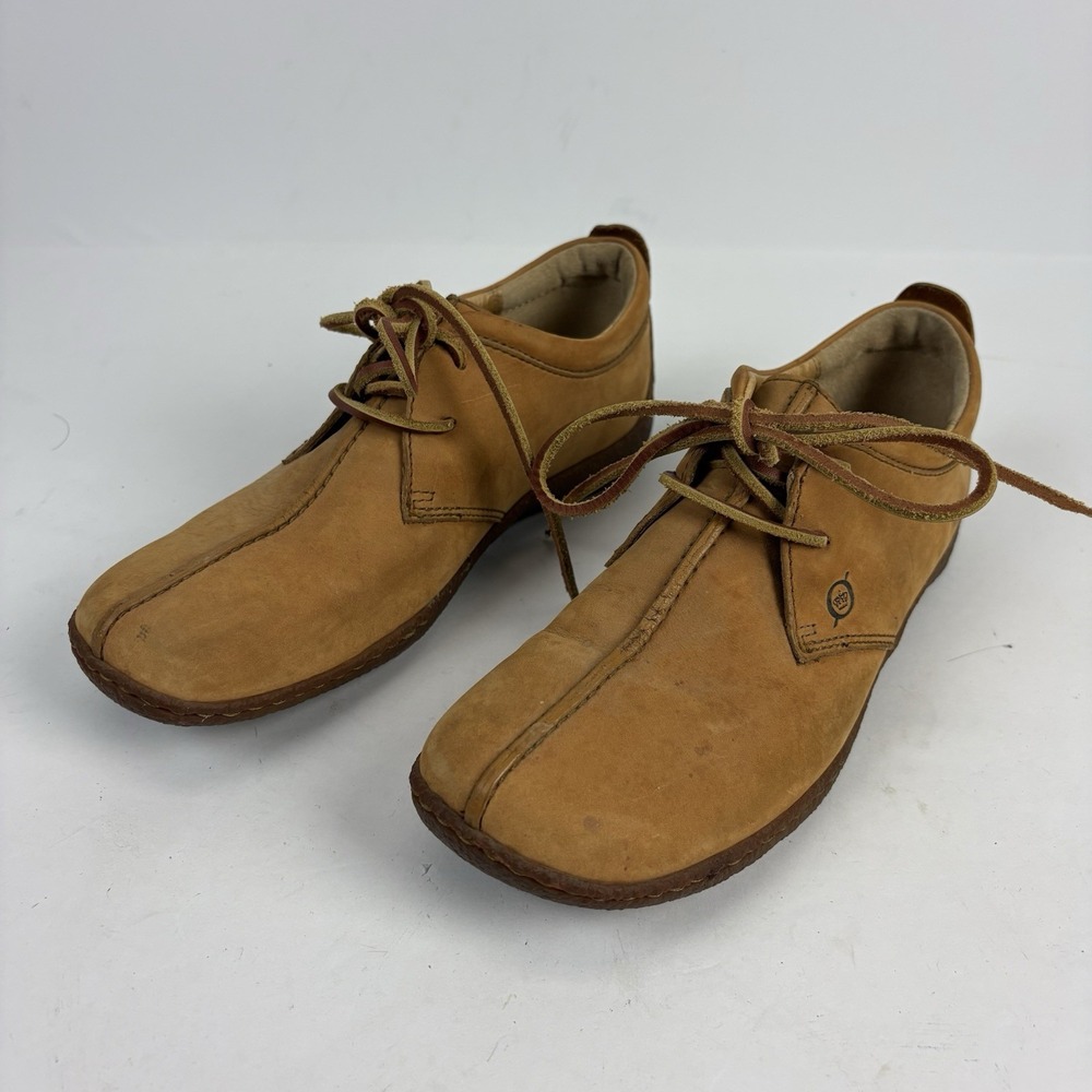 Born Sahara Womens 8/39 Brown Nubuck Leather Driving Oxford Moccasin Boho W1244